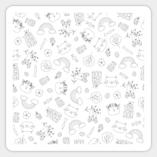 Easter Doodle Kiddie Pattern Sticker